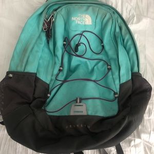 North Face Light Blue Backpack